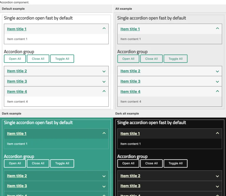 Web style-guide colour example