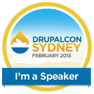 Drupalcon Sydney - I'm a Speaker