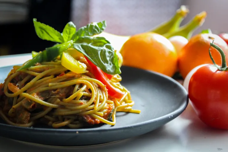 Plate of delicious pasta