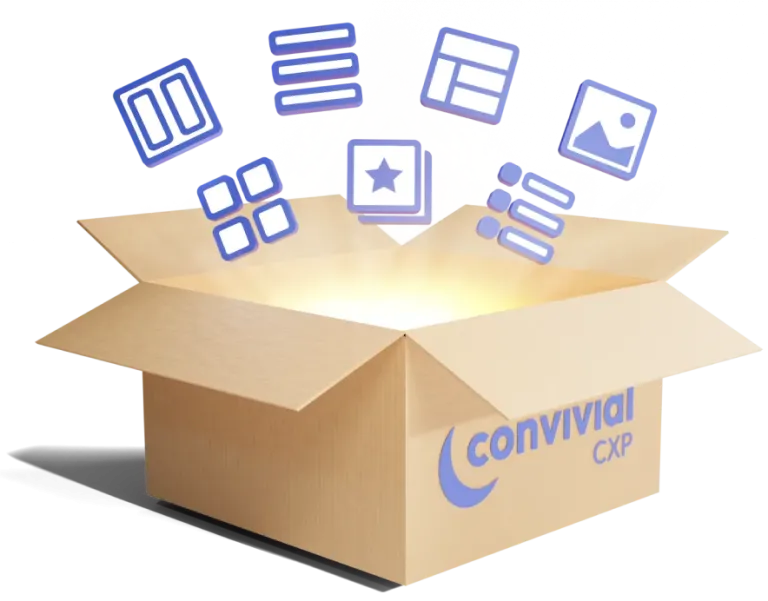 Convivial CXP box with feature icons