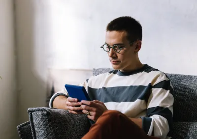 Man reading news