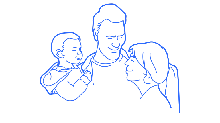 Illustration of a family