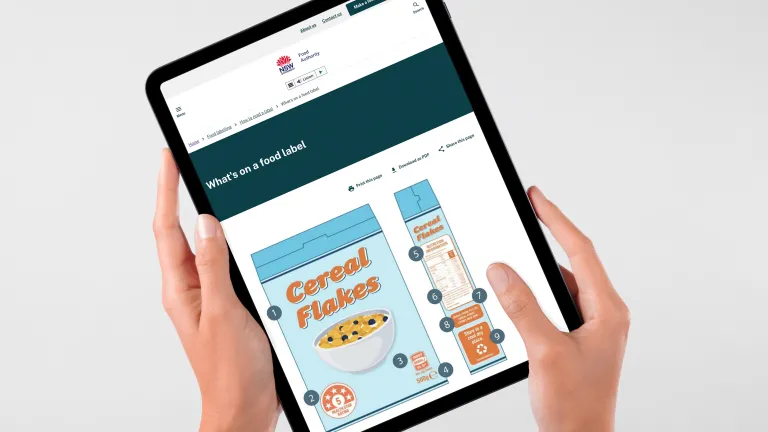 NSW food authority interactive food labels
