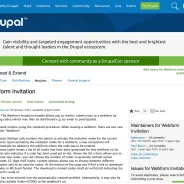 Screenshot from Drupal.org for Webform Invitation module