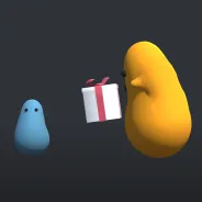 Altruistic blob makes a gift