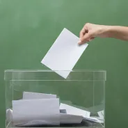 A vote being cast